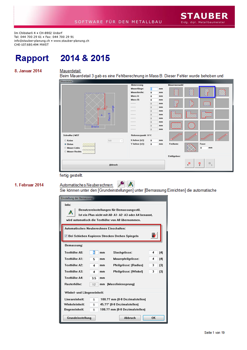 AlphaCad Jahresrapport 2014 und 2015
